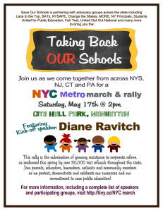 "Taking Back OUR Schools NYC MetroMarch and Rally"